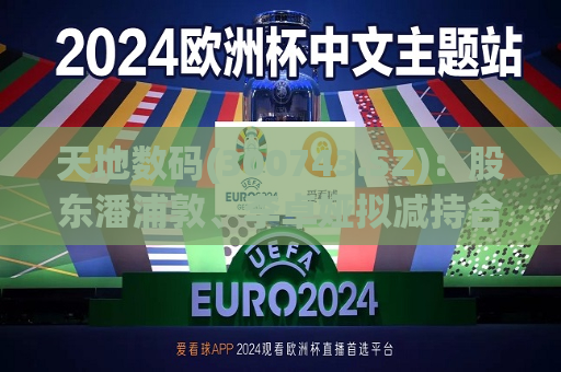 天地数码(300743.SZ)：股东潘浦敦、李卓娅拟减持合计不超522.50万股  第1张