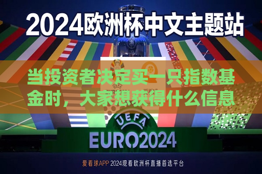 当投资者决定买一只指数基金时，大家想获得什么信息？华夏基金李一梅：面对这个挑战，华夏基金必须做好  第1张