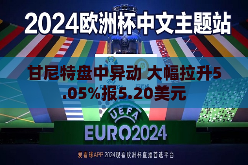 甘尼特盘中异动 大幅拉升5.05%报5.20美元