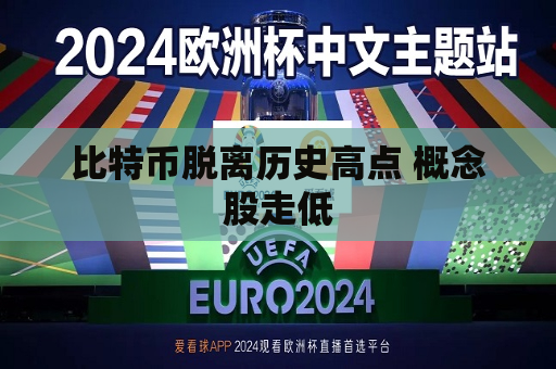 比特币脱离历史高点 概念股走低  第1张