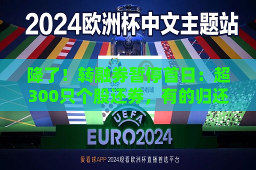 降了！转融券暂停首日：超300只个股还券，有的归还近200万股  第1张