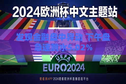 发现金融盘中异动 下午盘急速跳水5.02%  第1张