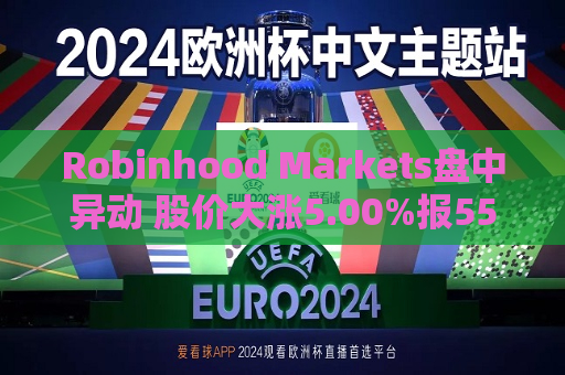 Robinhood Markets盘中异动 股价大涨5.00%报55.83美元