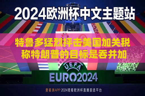 特鲁多猛烈抨击美国加关税 称特朗普的目标是吞并加拿大  第1张