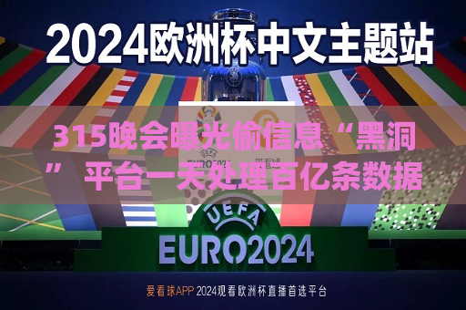 315晚会曝光偷信息“黑洞” 平台一天处理百亿条数据 | 3·15特别报道  第1张