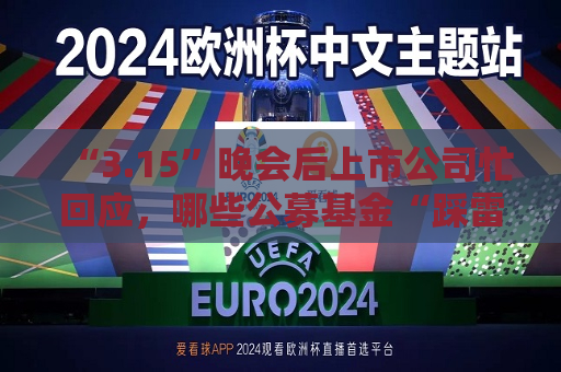 “3.15”晚会后上市公司忙回应，哪些公募基金“踩雷”  第1张