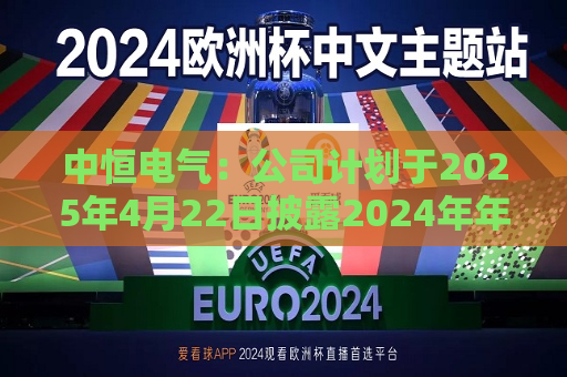 中恒电气：公司计划于2025年4月22日披露2024年年度报告  第1张