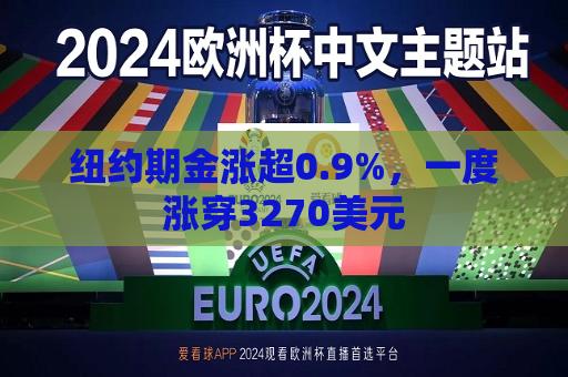 纽约期金涨超0.9%，一度涨穿3270美元
