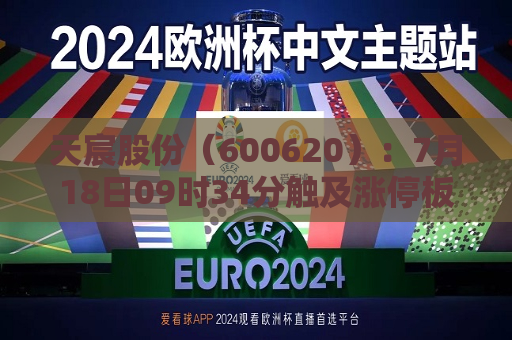 天宸股份（600620）：7月18日09时34分触及涨停板  第1张