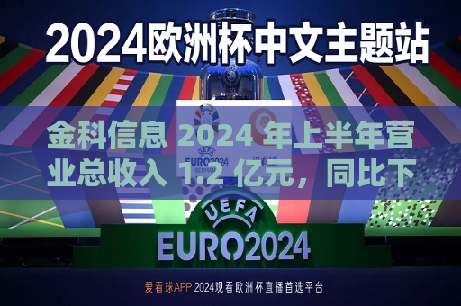 金科信息 2024 年上半年营业总收入 1.2 亿元，同比下滑 17.47%