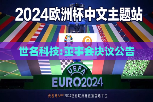 世名科技:董事会决议公告  第1张