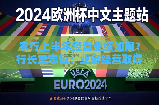 农行上半年经营业绩如何？行长王志恒：业务经营取得良好成效，体现在四个方面  第1张
