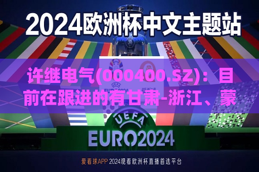 许继电气(000400.SZ)：目前在跟进的有甘肃-浙江、蒙西-京津冀、陕西-河南以及海风送出、线路改造、广东背靠背等特高压项目