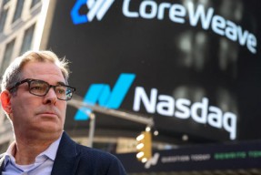 CoreWeave上市交易第二天下跌10%