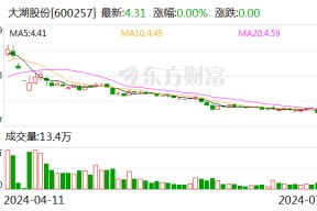 大湖股份：预计2024年上半年亏损1300万元-1600万元