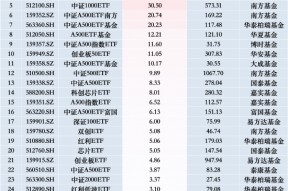 最受青睐ETF：上周嘉实中证500ETF获净申购195.20亿元，广发中证A500ETF龙头获净申购49.09亿元
