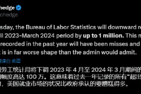 美国就业数据将出现大幅下调？媒体称最多将下修100万