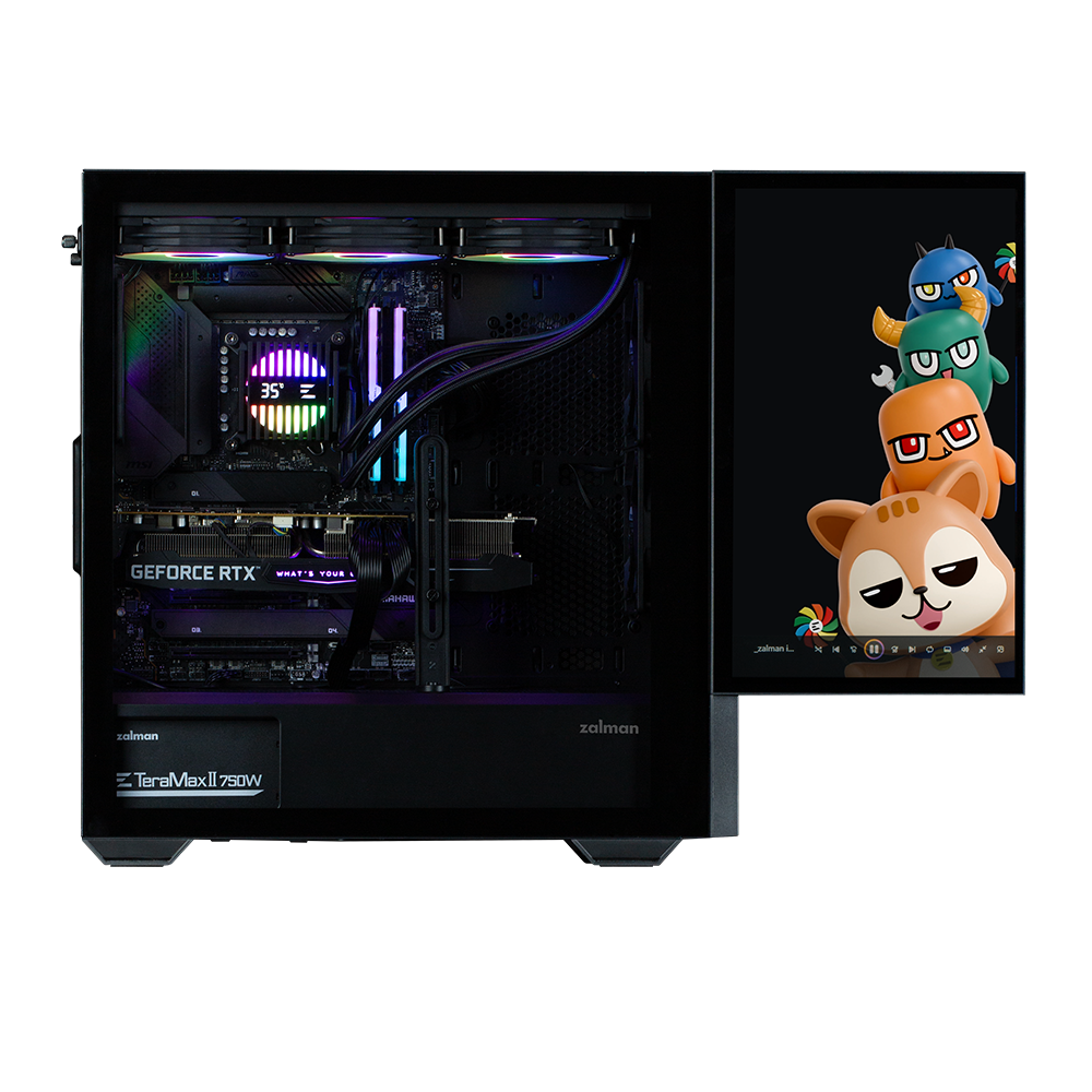 前部配备 15.6 英寸可旋转显示屏，Zalman 推出 Z10 DS 中塔 ATX 机箱  第2张