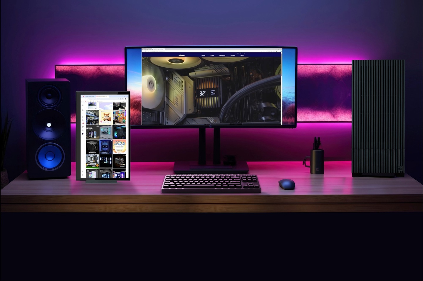 前部配备 15.6 英寸可旋转显示屏，Zalman 推出 Z10 DS 中塔 ATX 机箱  第3张