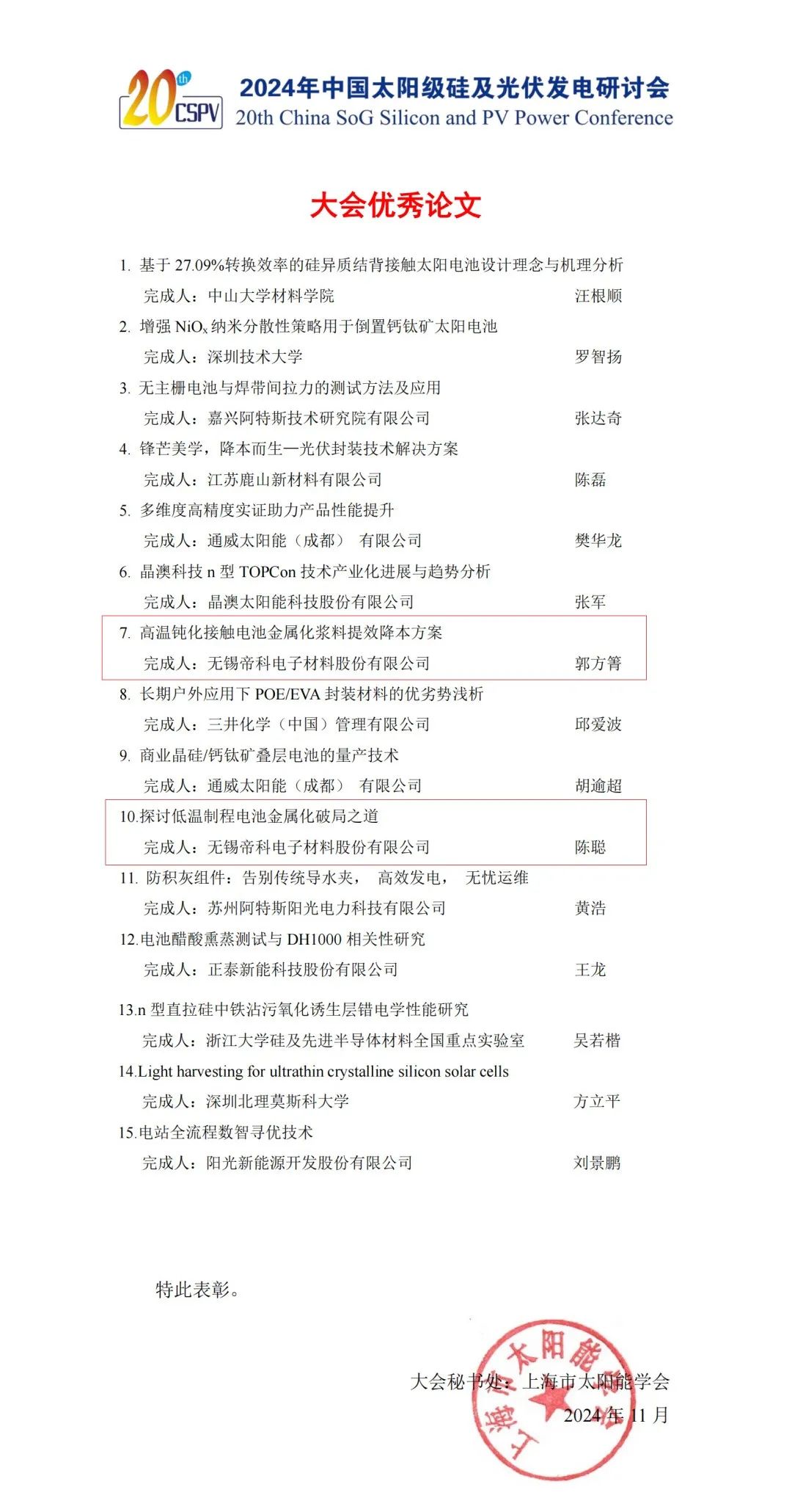 简讯 | 帝科DKEM斩获第20届CSPV大会优秀论文双奖  第1张
