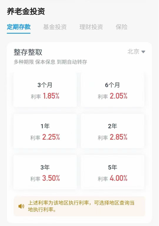 部分银行个人养老金存款利率高达4% 分析人士：为打破户热、缴费冷困局  第1张