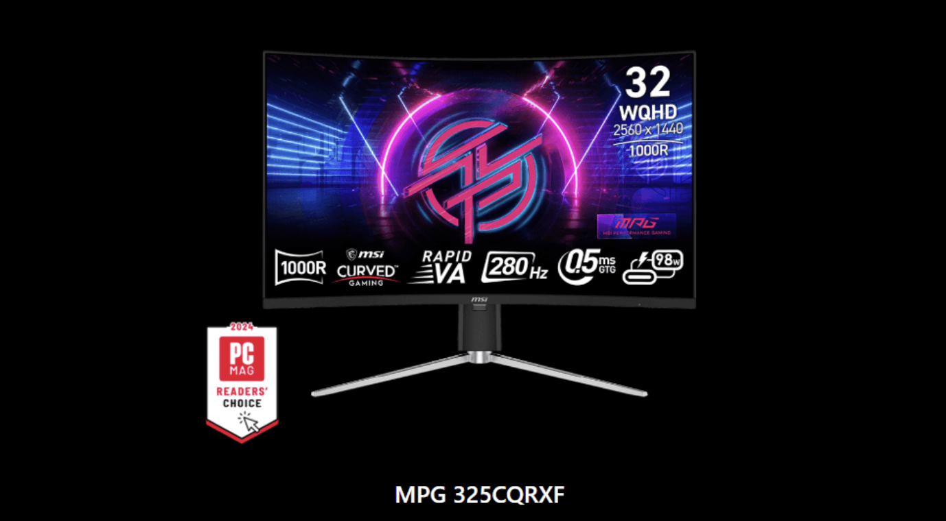 微星推出“325CQRXF”32 英寸显示器，搭 2K 280Hz Rapid VA 面板  第3张