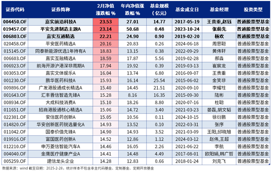 2月绩优基金|股混基金年内更高涨幅超63%  第6张