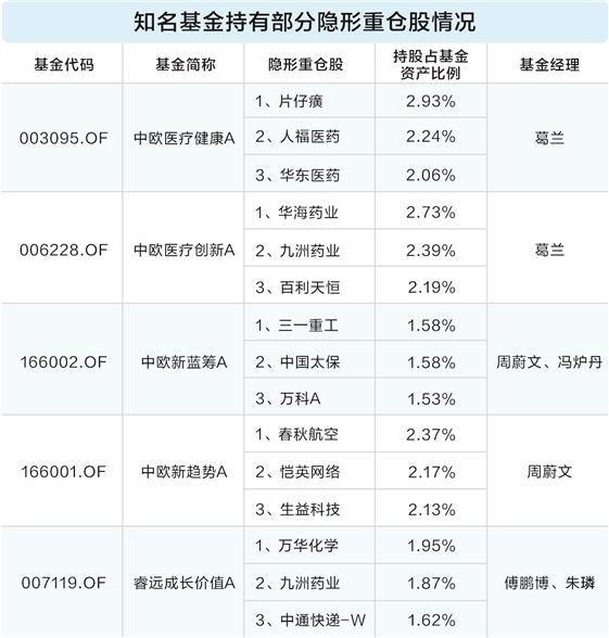 知名基金经理隐形重仓股曝光 科技板块成布局主战场  第1张