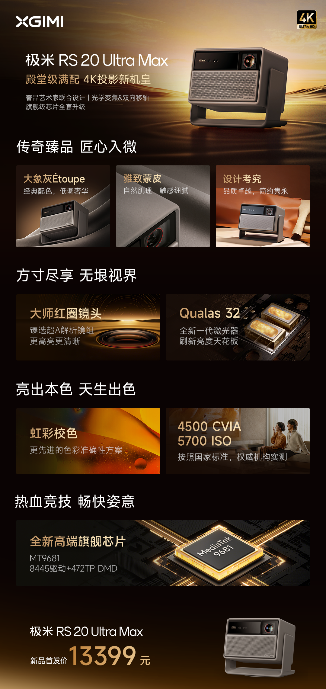 极米RS 20系列上市：无损4K画质+游戏超低延迟 售价6699元起  第5张